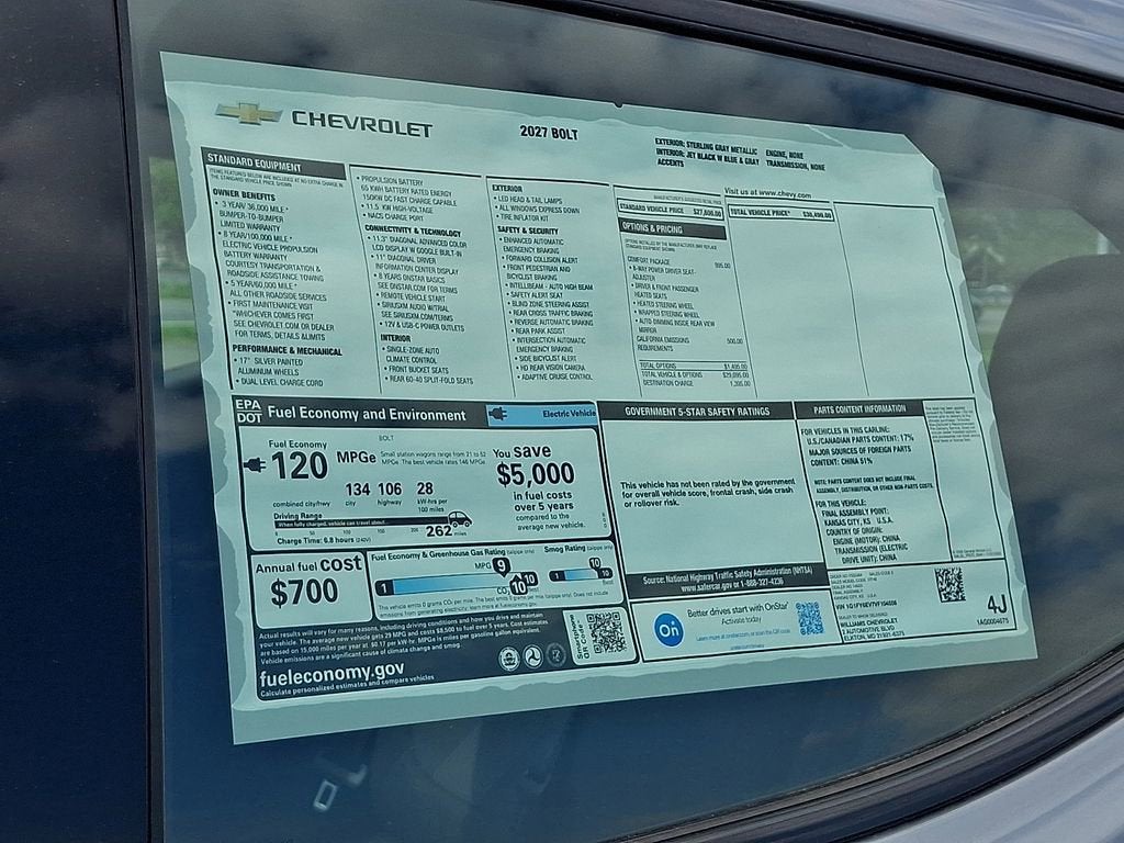 2027 Chevrolet Bolt LT