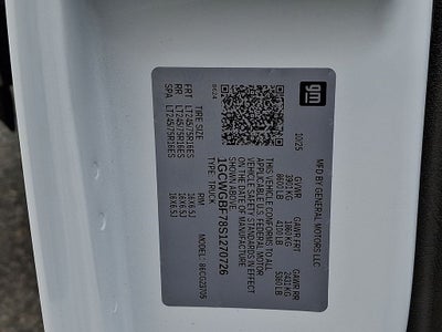 2025 Chevrolet Express 2500 Work Van Cargo