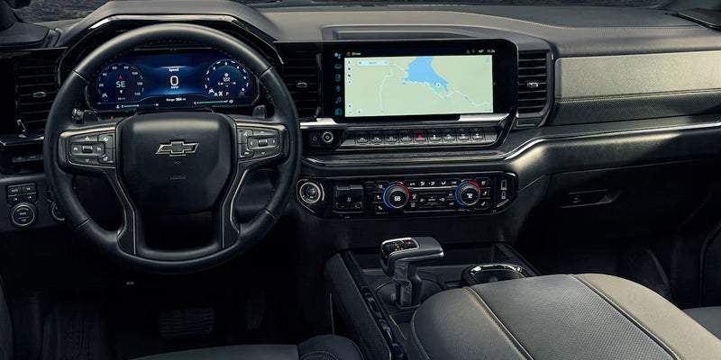 Interior cabin view of the 2025 Chevrolet Silverado 1500