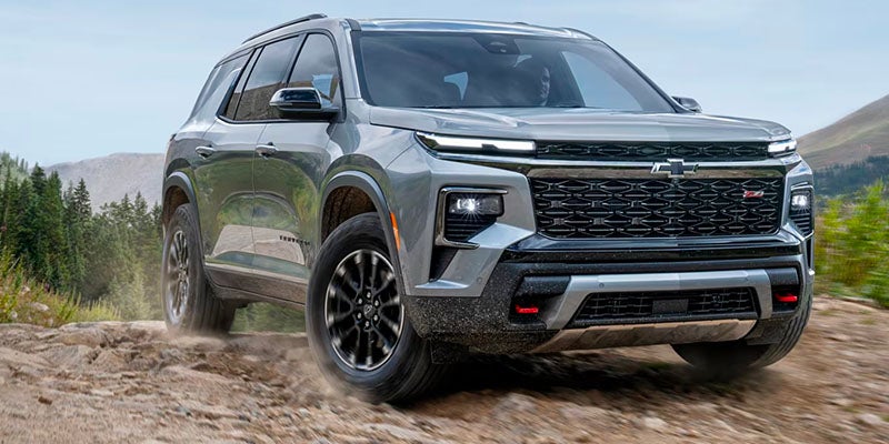 Chevy Traverse parked in nature