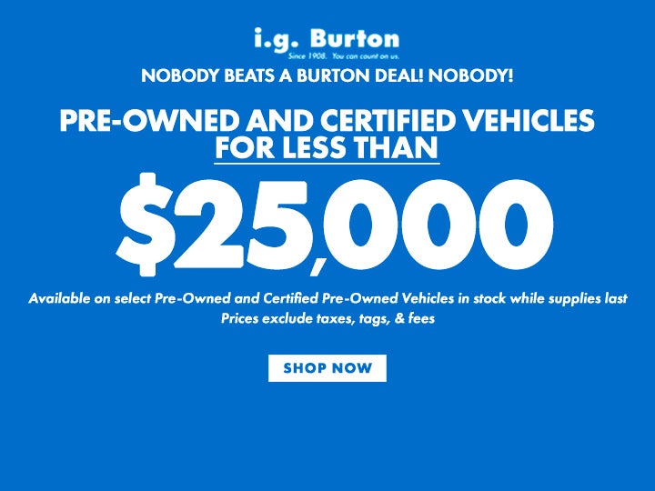 Pre-Owned Vehicles Under $25,000